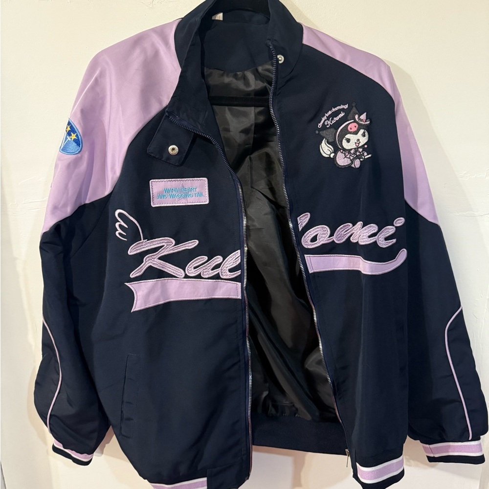 Sanrio Kuromi Bomber Jacket - Black and Pink